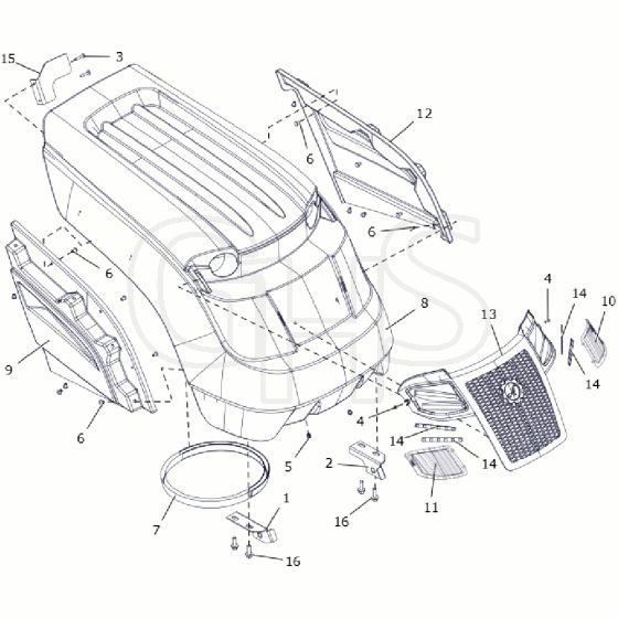 Countax C80 - From A0328984 06-04-2016 - 2 Bonnet C60 C80