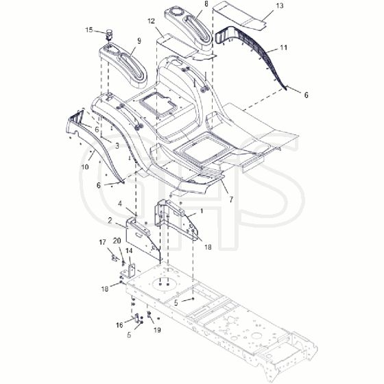 Countax C80 - From A0328984 06-04-2016 - 7 Rear Body