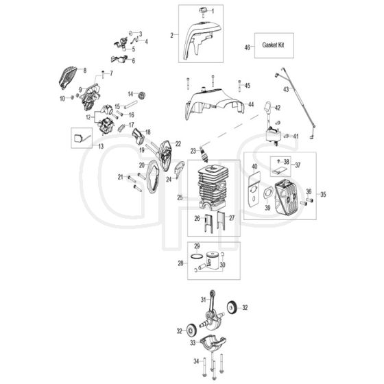 McCulloch CS50S - Engine Parts Diagram