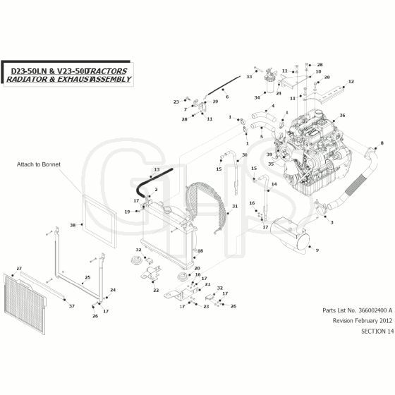 Countax D23-50Ln - From - Radiator And Exhaust