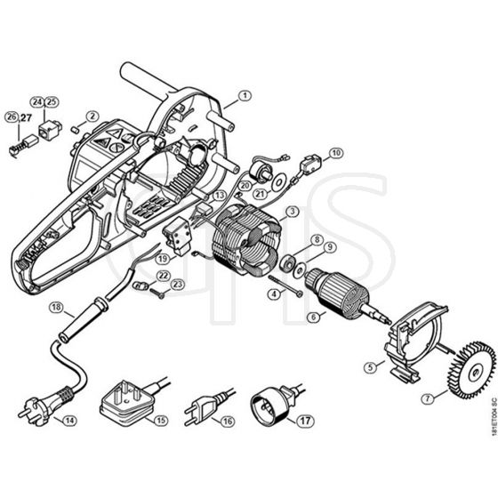 Genuine Stihl E140 / A - Electric motor