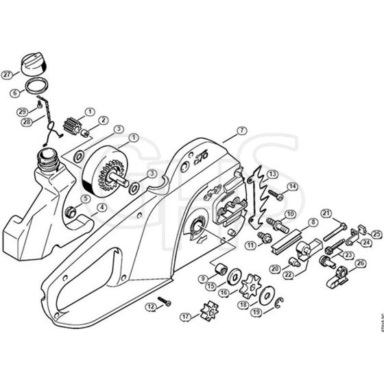 Genuine Stihl E140 / C - Handle housing