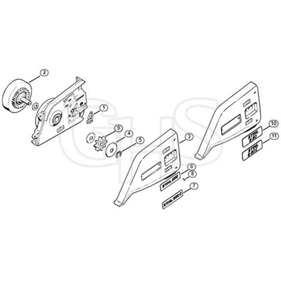 Genuine Stihl E20 C / E - Chain sprocket cover (13.98), (40.94)