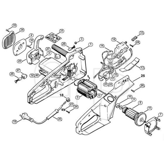 Genuine Stihl E220 C / B - Electric motor E 220 C, E 20 C