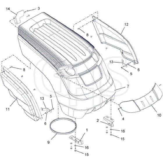 Countax E36 - From 01-05-2017 - 01A Bonnet