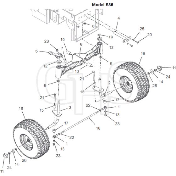 Countax E36 - From 01-05-2017 - 03B Front Axle