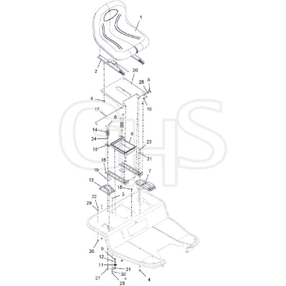 Countax E36 - From 01-05-2017 - 07A Seat And Seat Mount