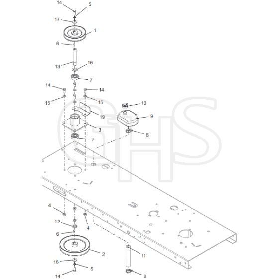 Countax E36 - From 01-05-2017 - 10A Power Take Off (PTO) Bearing Assy