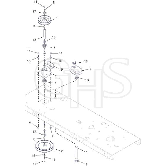 Countax E36 - From 01-05-2017 - 10B Power Take Off Bearing Assy