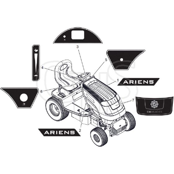 Countax E36 - From 01-05-2017 - 30F Decals Style Ariens E36 (R116L E36)