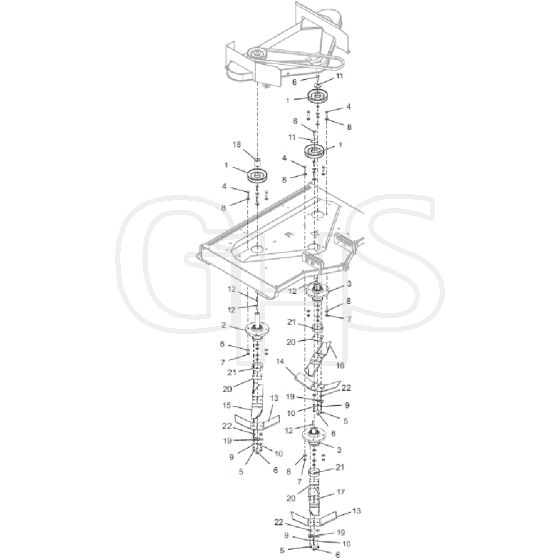 Countax E36 And W216K - From 01-08-2017 - 04 Deck Bearing Housings And Blades