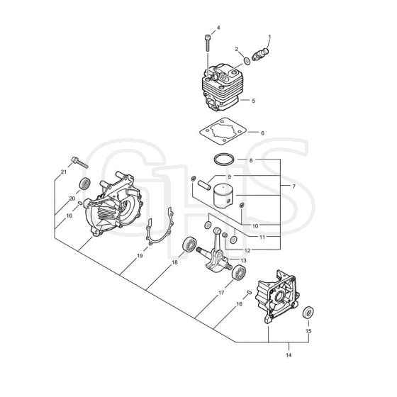 Cylinder, Crankcase