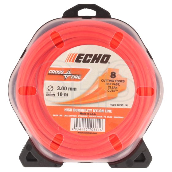 Genuine Echo Cross Fire 3.0mm x 10m Strimmer Line (8 Cutting Edges) - 102151220