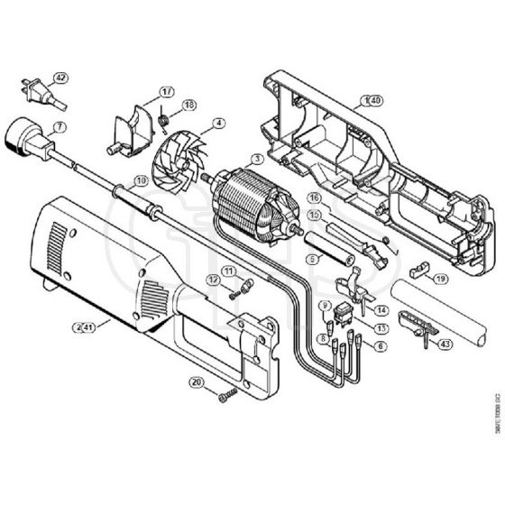 Genuine Stihl EC70 / A - Electric motor