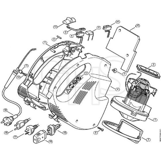 Genuine Stihl ES40 / A - Fan motor