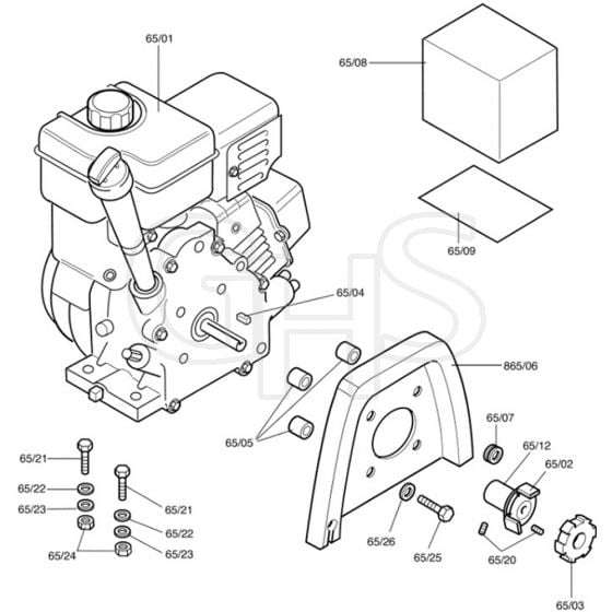 Allett Buckingham 20H Engine Mount