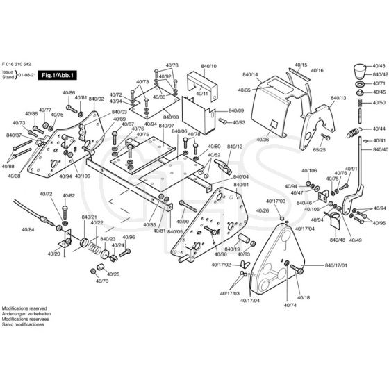 Allett Buckingham 24H Main Assembly