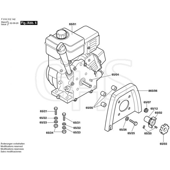 Allett Westminster 20H Engine Mount