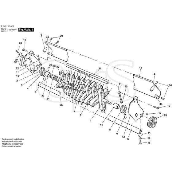 Allett Scarifier Cassette 20" - F016L80673