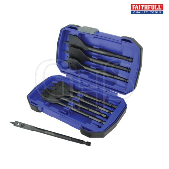 Flat Bit Set 8 Piece 10-38mm