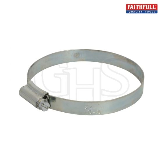 Faithfull 4 Hose Clip - Zinc MSZP 70 - 90mm - LGA 12MM