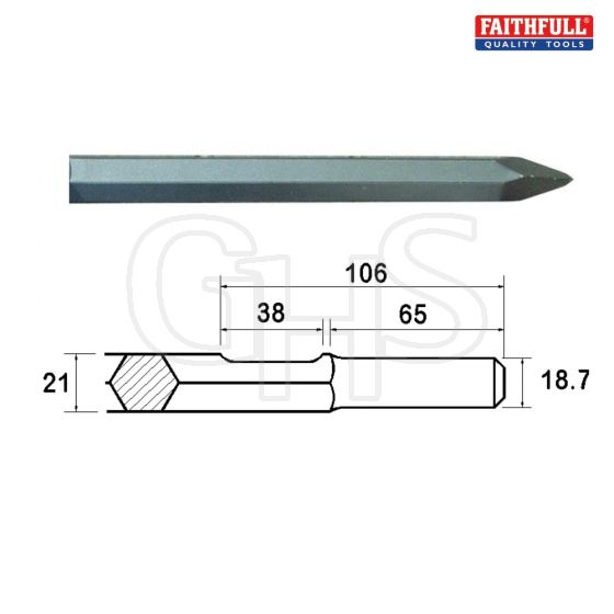 Point 380mm Kango Shank (914112)