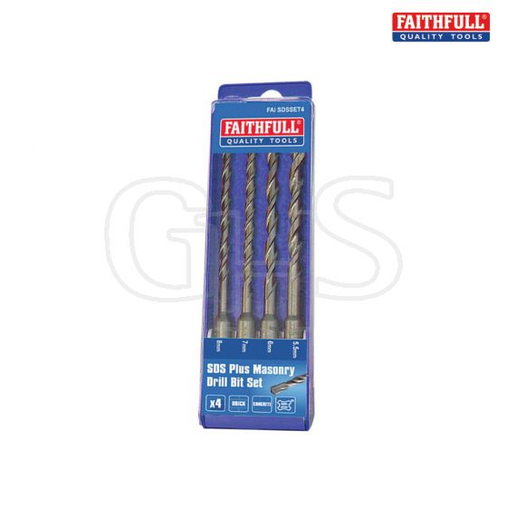 SDS Plus Drill Bit Set 4 Piece 5.5-8mm