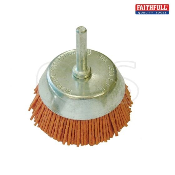 Nylon Wheel Cup Brush 65mm x 6mm Shank