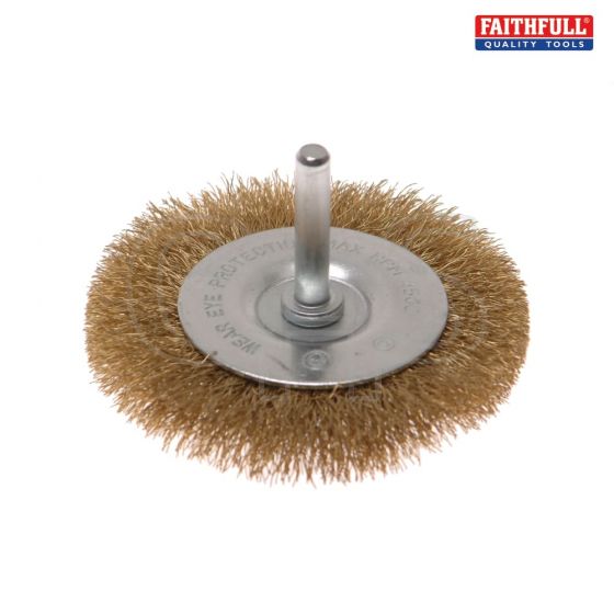 Faithfull Wire Brush 75mm x 0.20 x 6mm Shank - 5307506320