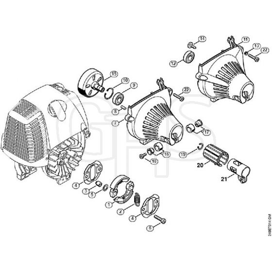 Genuine Stihl FC100 / F - Clutch, Fan housing