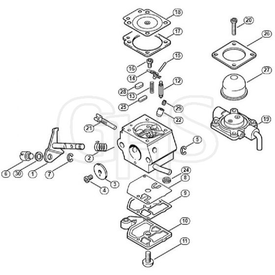 Genuine Stihl FC55 / M - Carburetor C1Q-S53