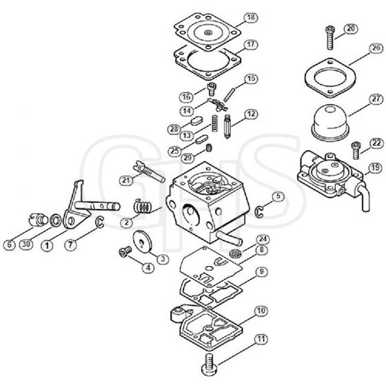 Genuine Stihl FC55 / N - Carburetor C1Q-S44