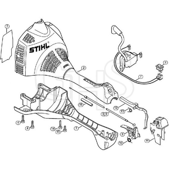 Genuine Stihl FC55 Z / F - Motor housing