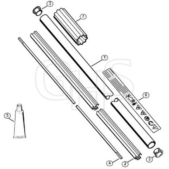 Genuine Stihl FC85 / N - Drive tube assembly