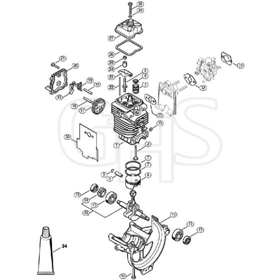 Genuine Stihl FC90 Z / U - Engine Ø 38 mm