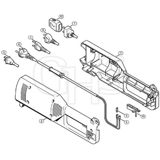 Genuine Stihl FE55 / B - Housing, Electric Motor (10.1999)