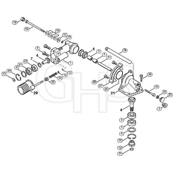 Genuine Stihl FH75 Scrub Cutter / P - Angle drive 0° - 90° (46.2000)