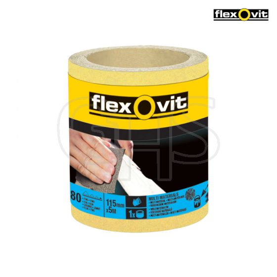 Flexovit High Performance Sanding Roll 115mm x 5m Extra Coarse 40g - 66261104021