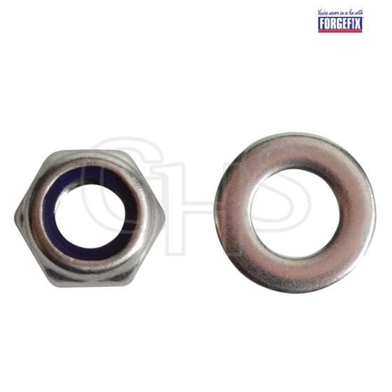 Forgefix Nyloc Nuts & Washers A2 Stainless Steel M8 Forge Pack 12 - FPNYLOC8SS