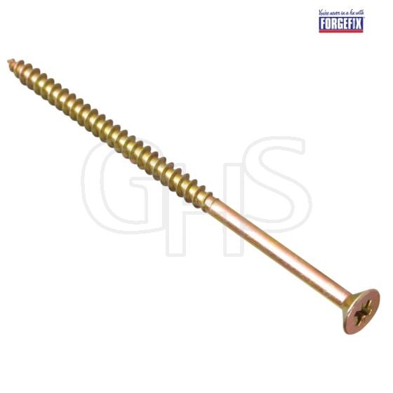 Forgefix Multi-Purpose Pozi Screw CSK ST ZYP 5.0 x 100mm Box 100 - MPS5100Y