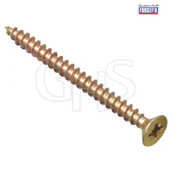 Forgefix Multi-Purpose Pozi Screw CSK ST ZYP 5.0 x 60mm Box 100 - MPS560Y