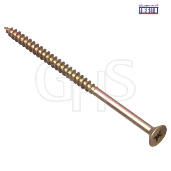 Forgefix Multi-Purpose Pozi Screw CSK ST ZYP 5.0 x 90mm Box 100 - MPS590Y