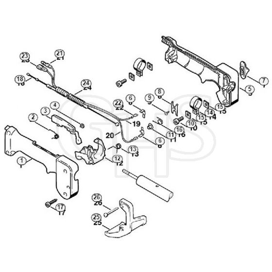 Genuine Stihl FR106 / K - Control handle