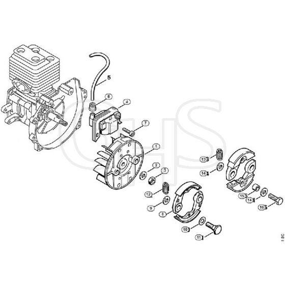 Genuine Stihl FR108 / C - Ignition system, Clutch