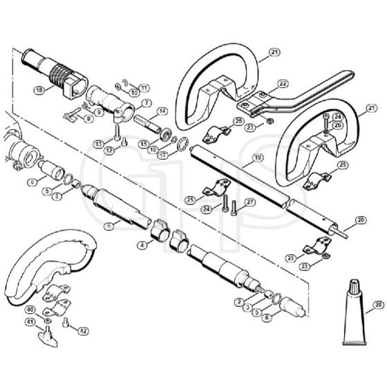 Genuine Stihl FR108 / K - Flexible shaft, Loop handle