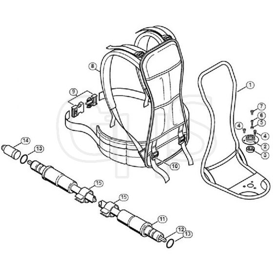 Genuine Stihl FR130 T / J - Support frame, Flexible shaft