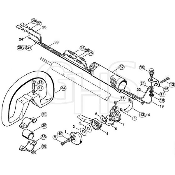 Genuine Stihl FR135 SEA / R - Handle