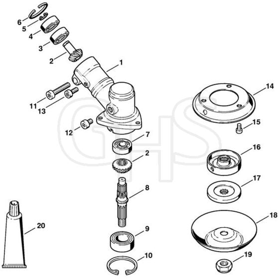 Stihl FR145 - Gear Head - Parts Diagram