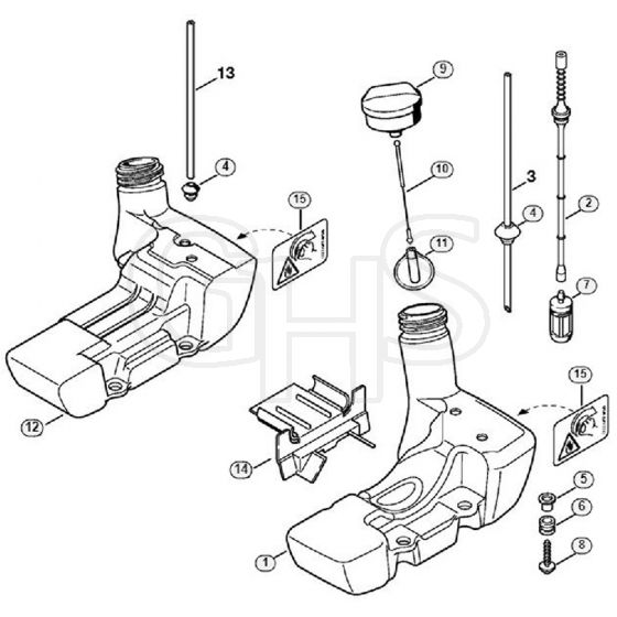 Genuine Stihl FR350 / H - Fuel tank