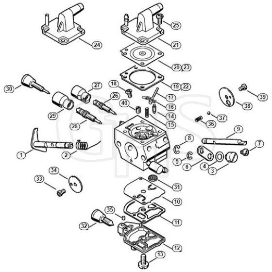 Genuine Stihl FR350 / L - Carburetor C1Q-S162, C1Q-S164, C1Q-S83, C1Q-S139 FR 350